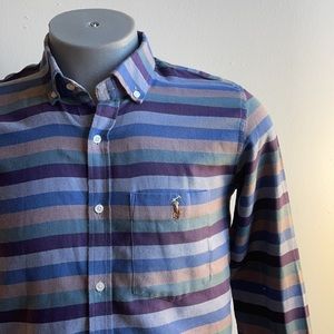 Striped Ralph Lauren Button Down Cotton Shirt M